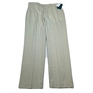 Perry Ellis Portfolio Dress Pants Mens 33x30‎ Green Modern Fit Flex Stretch NEW